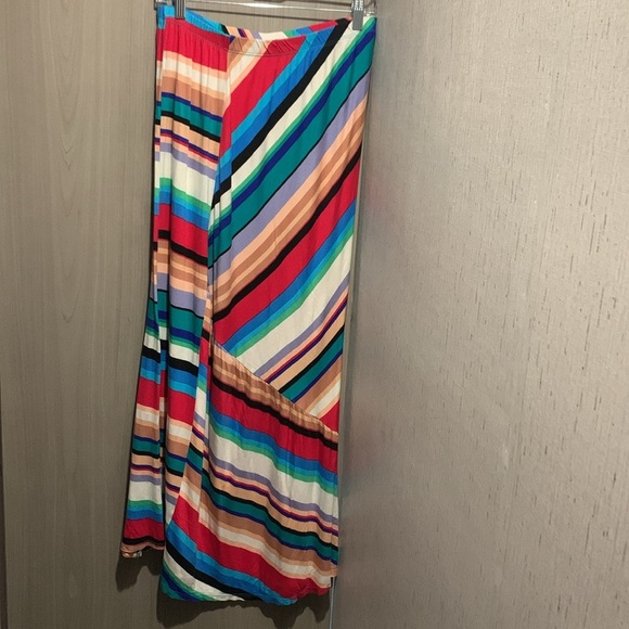 Kaktus Maxi Elastic Waist Multi Colored Skirt Medium - Picture 8 of 10